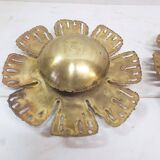 Svend Aage Holm, Paire d'Appliques Scandinaves "flower", 1960