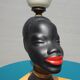 Ceramic lamp bust african woman vintage 1950