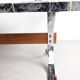 Table basse vintage en marbre et chrome 1970