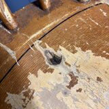 Set of four painted Dutch kitchen chairs.