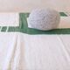 Contemporary White and Green Rug - 293 x 251 cm