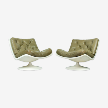 Pair of F976 armchairs by Geoffrey Harcourt for Artifort