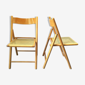 Pair of folding chairs year 80s