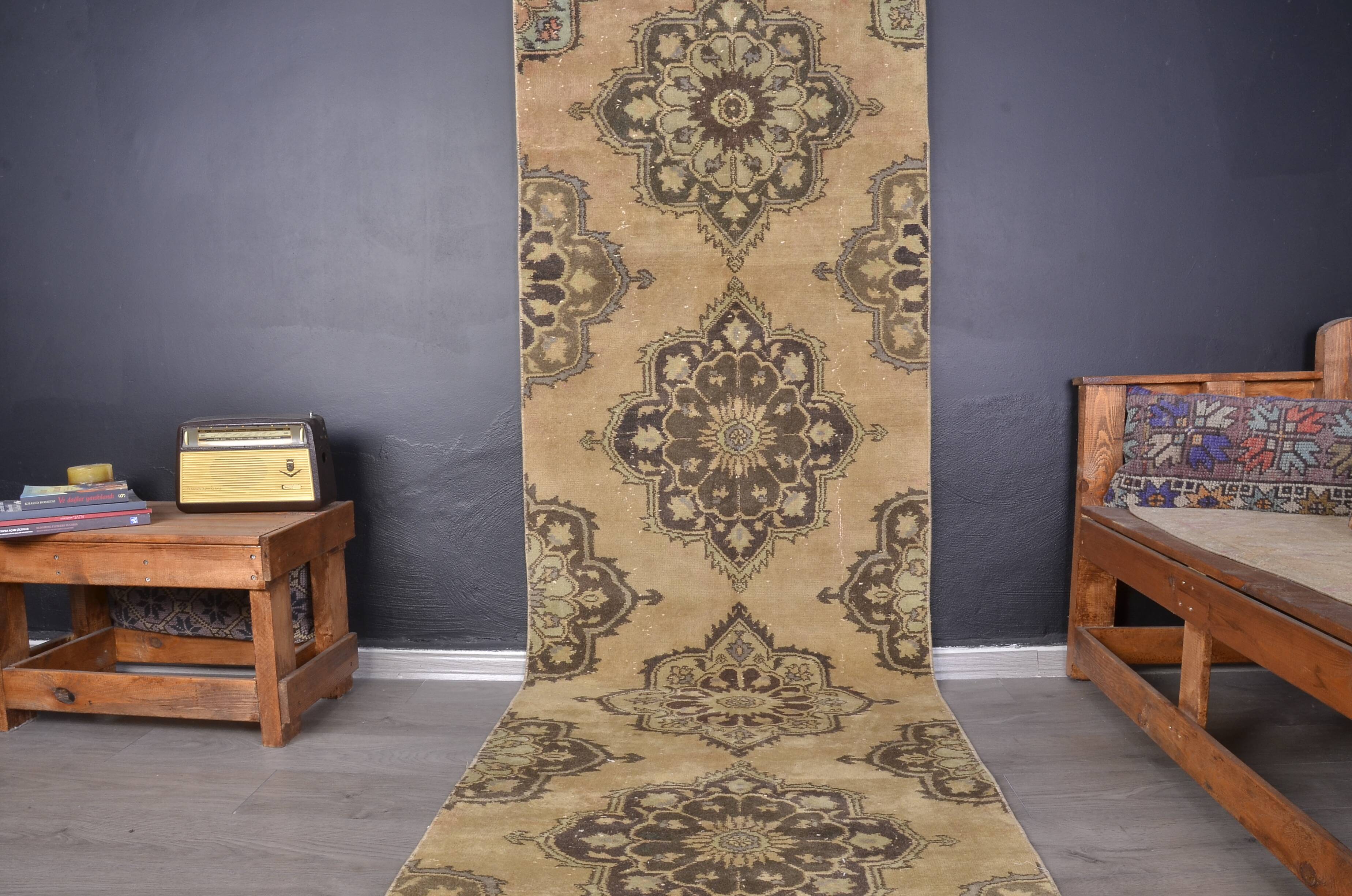 Extra Long Oushak Wool Hallway Runner sku 1904