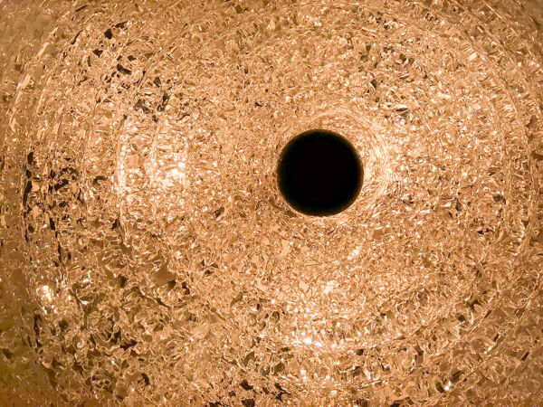 Barovier & Toso. Grand plafonnier/lustre de Barovier & Toso, verre de Murano, Italie, années 1960, exemplaire rare.