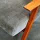Pair of armchairs czechoslovakian midcentury renovated gray velvet