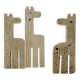 Ensemble de trois sculptures animales vintage en travertin italien