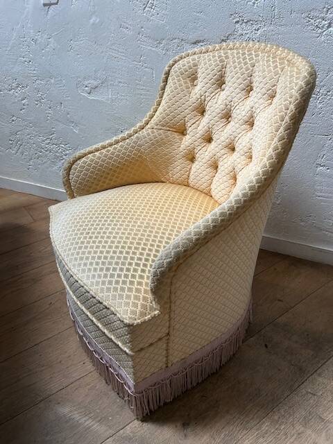 Velvet toadstool armchair