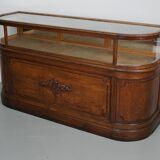 Antique Oak Jewellery Cabinet or Shop Counter, Early 20th Century