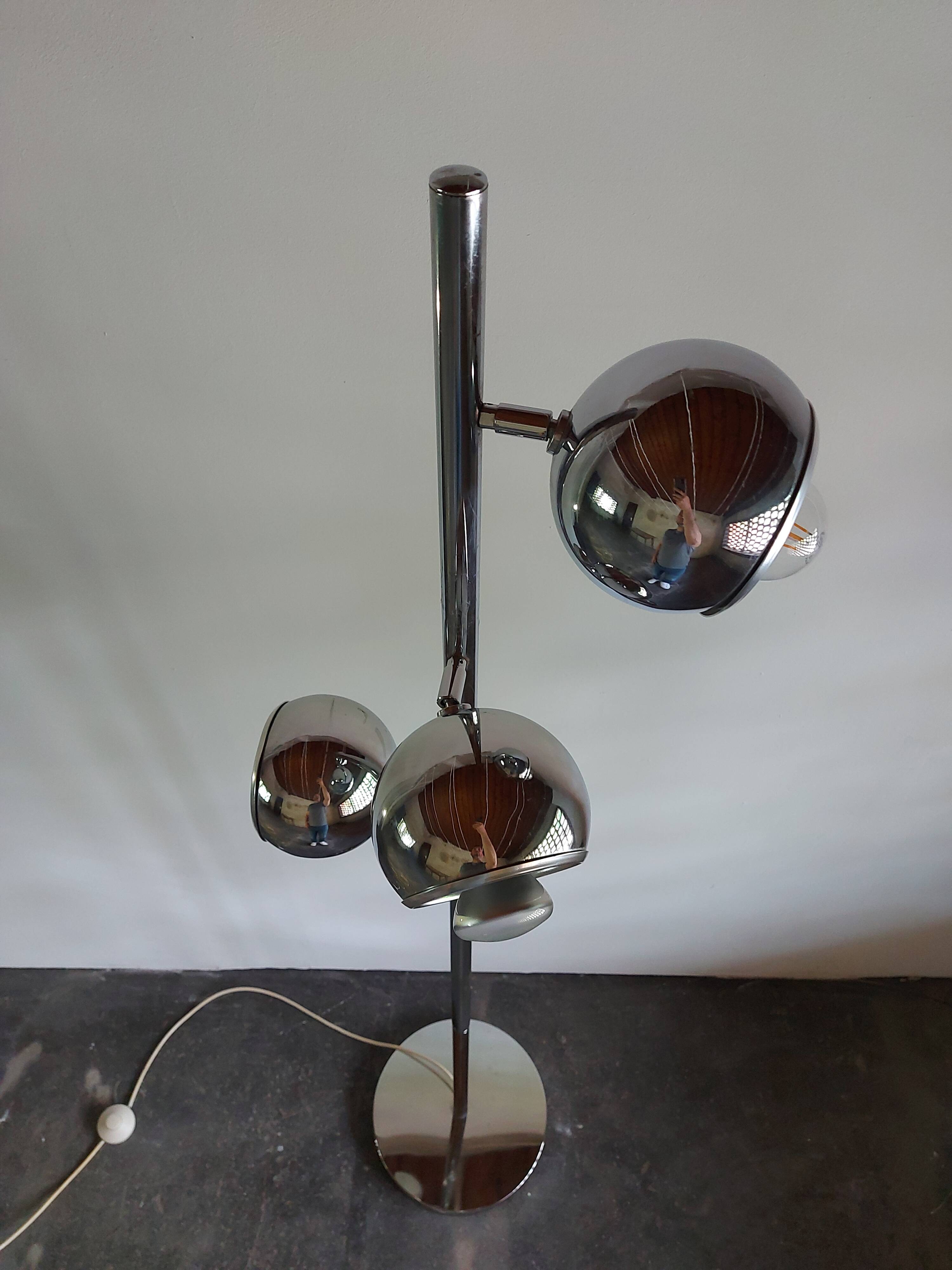 Lampadaire spot eyeball années 1960