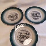 Dessert plates in Pexonne earthenware