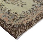 Vintage Turkish Carpet Beige and Brown Floral 271 x 174 cm