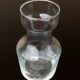 Année 1970  Carafe   Verre transparent  Décor floral