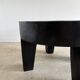 Coffee table en bois massif monoxyle noir