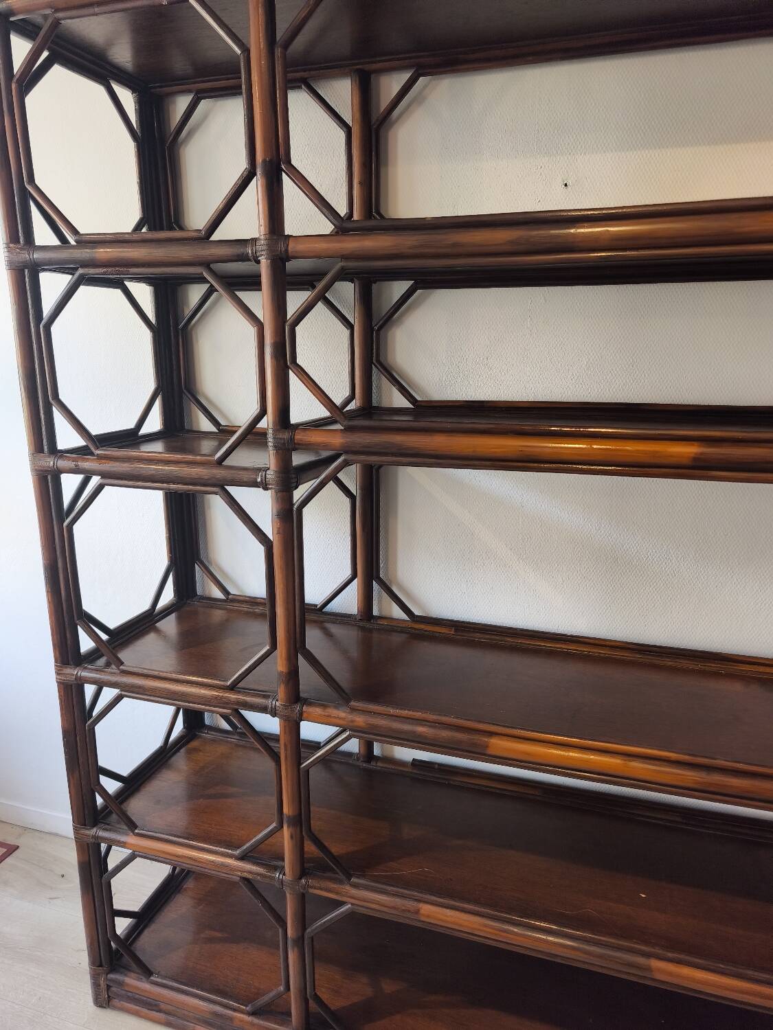 Rattan bookshelf