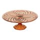 Pink and Orange Art Deco Cake Platter / Pastry Dish VSL 33cm