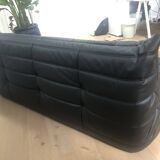 Togo Black Leather 3 seats