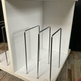 Small side table with storage for vinyl records from the 1970s.