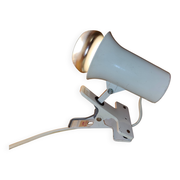Lampe spot à pince vintage blanc Lita