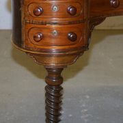 Military Campaign Kidney Desk Regency by Gillow's of Lancaster with Brass Gallery