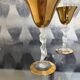 "Pair of cocktail glasses attributed to Bayel, Bacchante model, in ve"