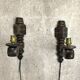 Pair of vintage wooden wall lights