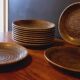 12 assiettes plates en grès de Salins les Bains année 60
