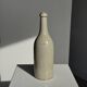 Bouteille vintage en grès beige moucheté H31
