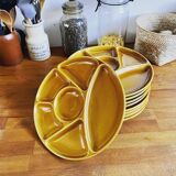 Set of 9 Gien compartment plates