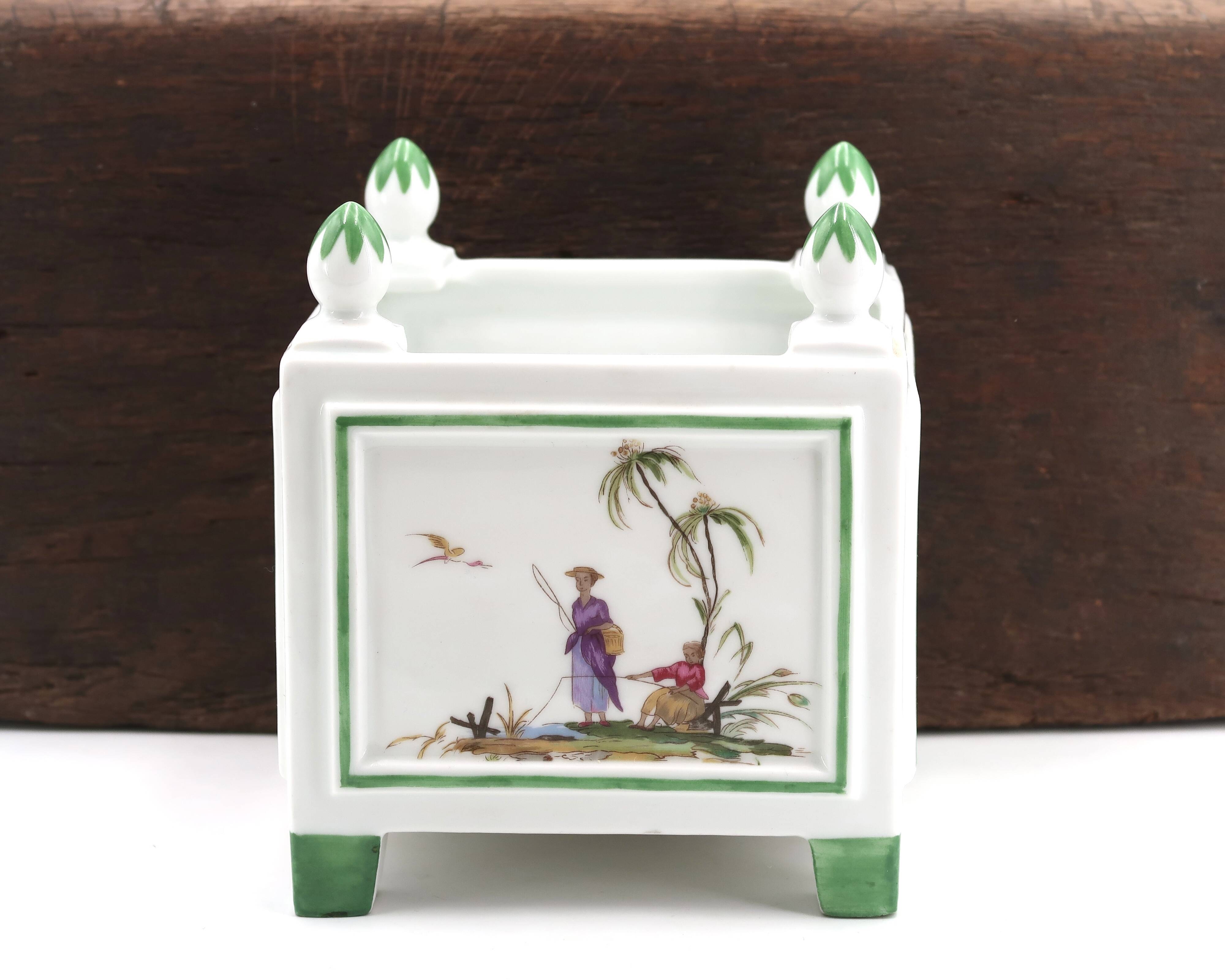 Square Limoges porcelain planter by Raynaud