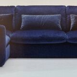 Blue Velvet Corner Sofa