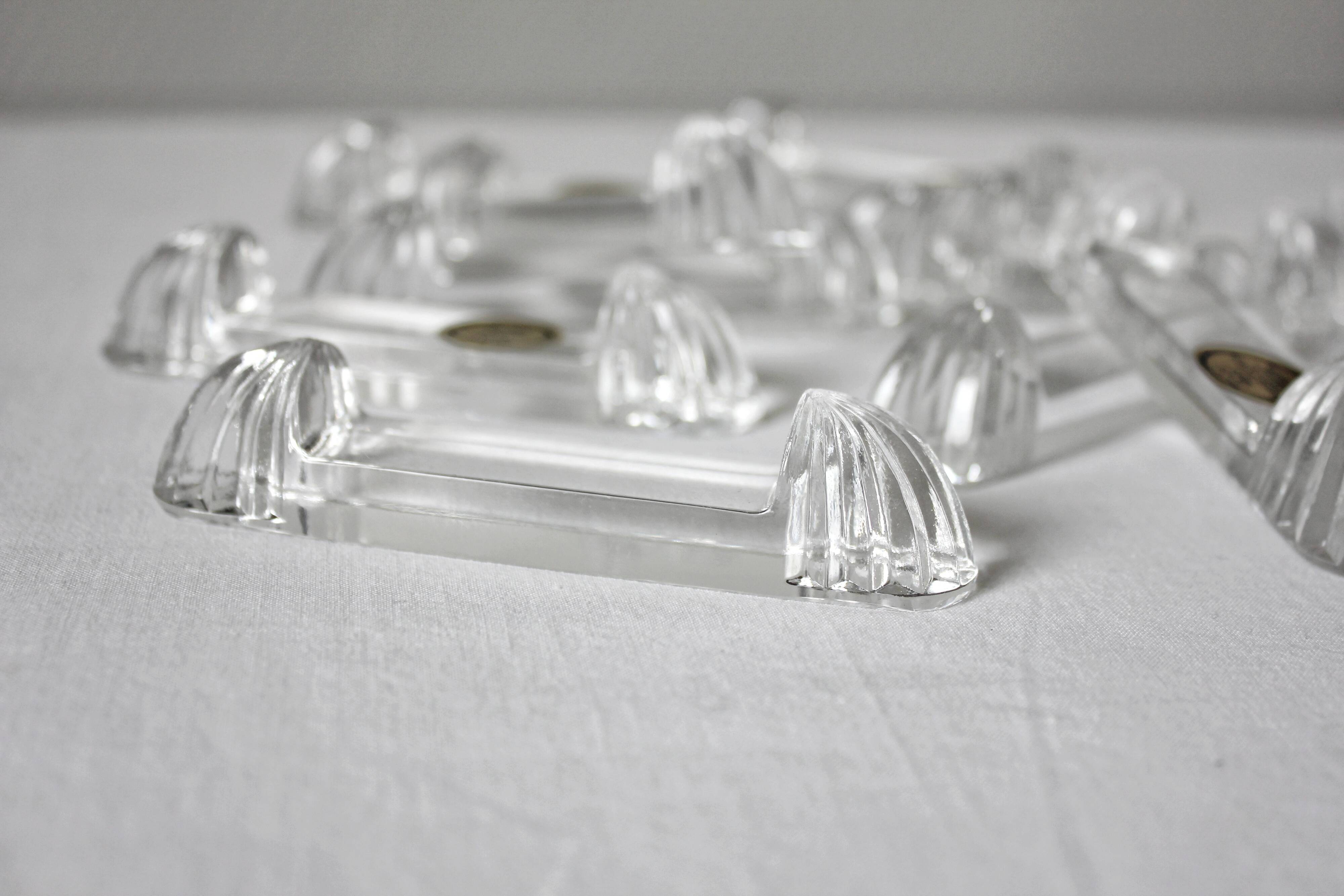 12 Villeroy and Boch crystal knife holders