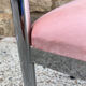 Chaise chrome et velours rose