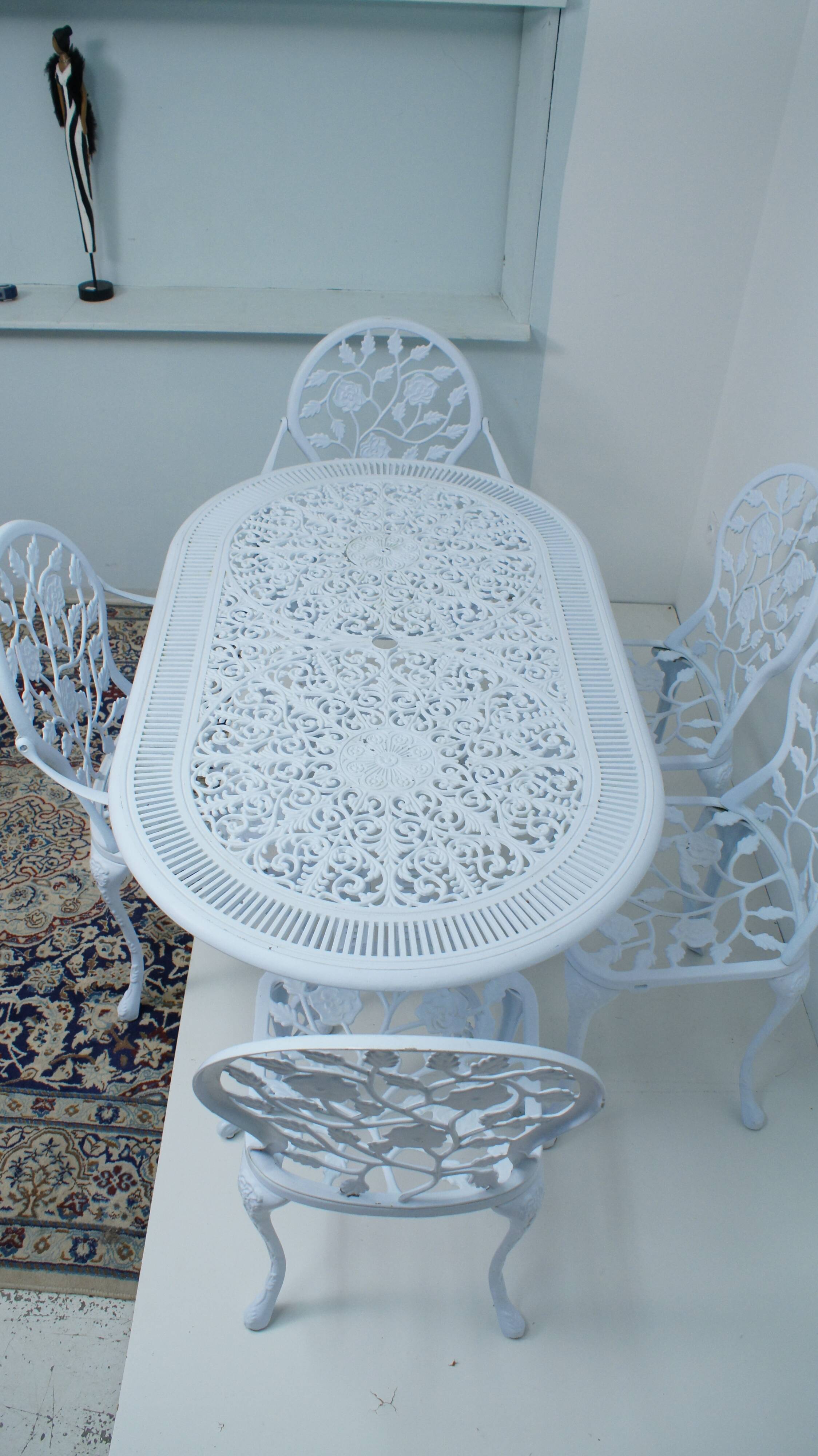 Crafted aluminum garden table