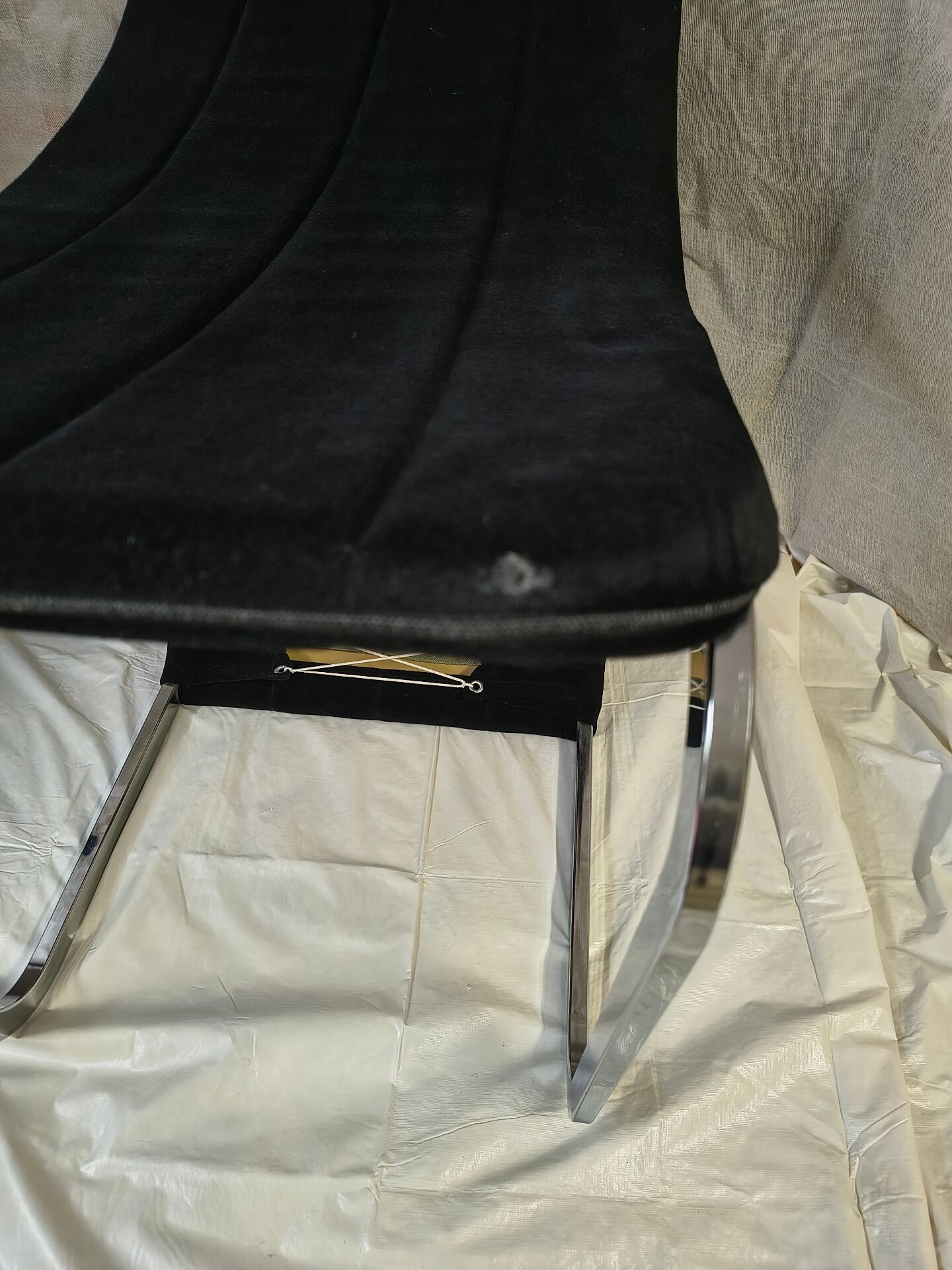Vintage chrome chairs from the early 1980s.