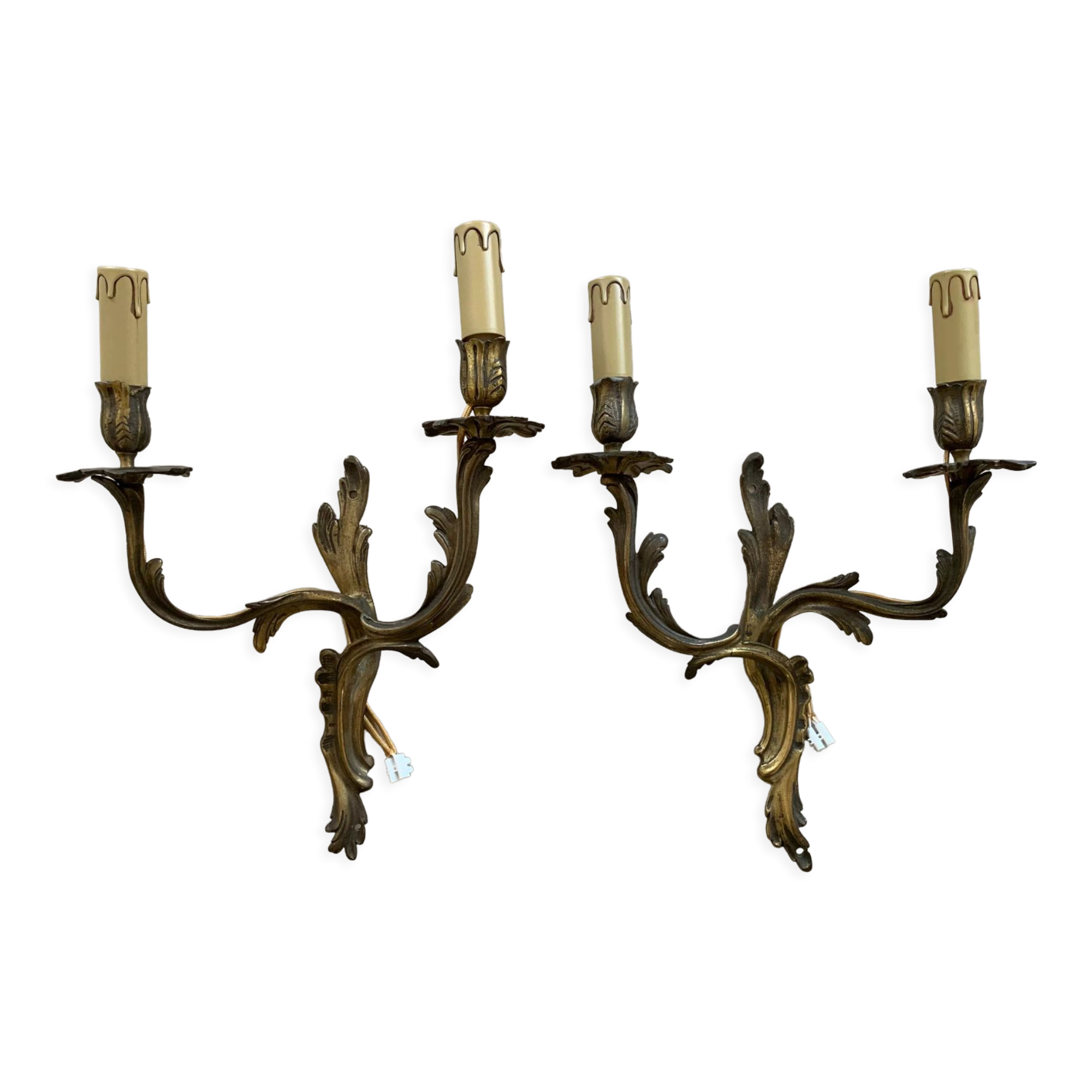 Pair of Louis XV bronze sconces