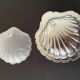Aluminum scallop butter dishes