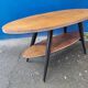Coffee table oval compass legs vintage 50 60