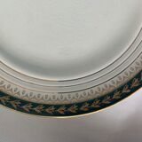 8 dessert plates in golden porcelain and saint Amand Ceranord