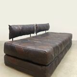 Vintage design leather sofa daybed ‘Patchwork’