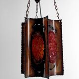 Suspension, Potiers d'Accolay, Patinated Copper and Fractal Resin, Circa 1970