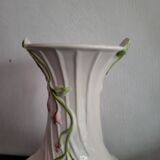 Vintage twisted barbotine vase