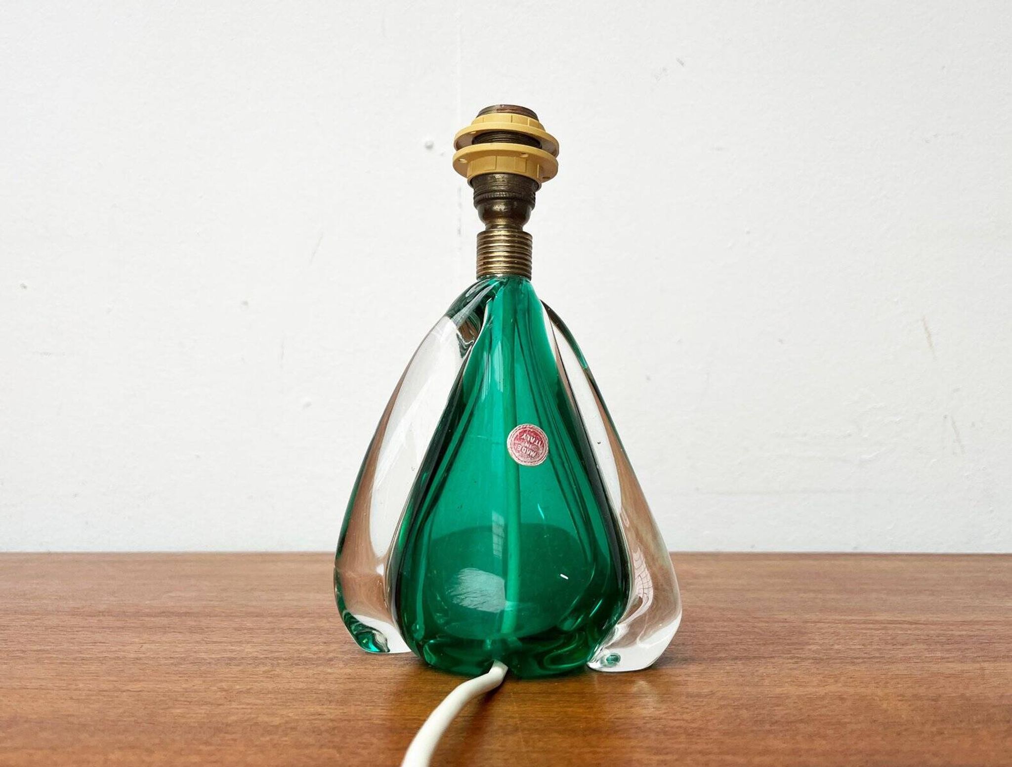 Mid-century Italian Murano glass table lamp from the 1950s.