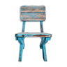 Patinated blue wooden chair