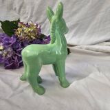 Mint green vintage ceramic donkey