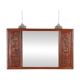 Antique mirror in exotic wood with chinoiserie carvings, 19th century.