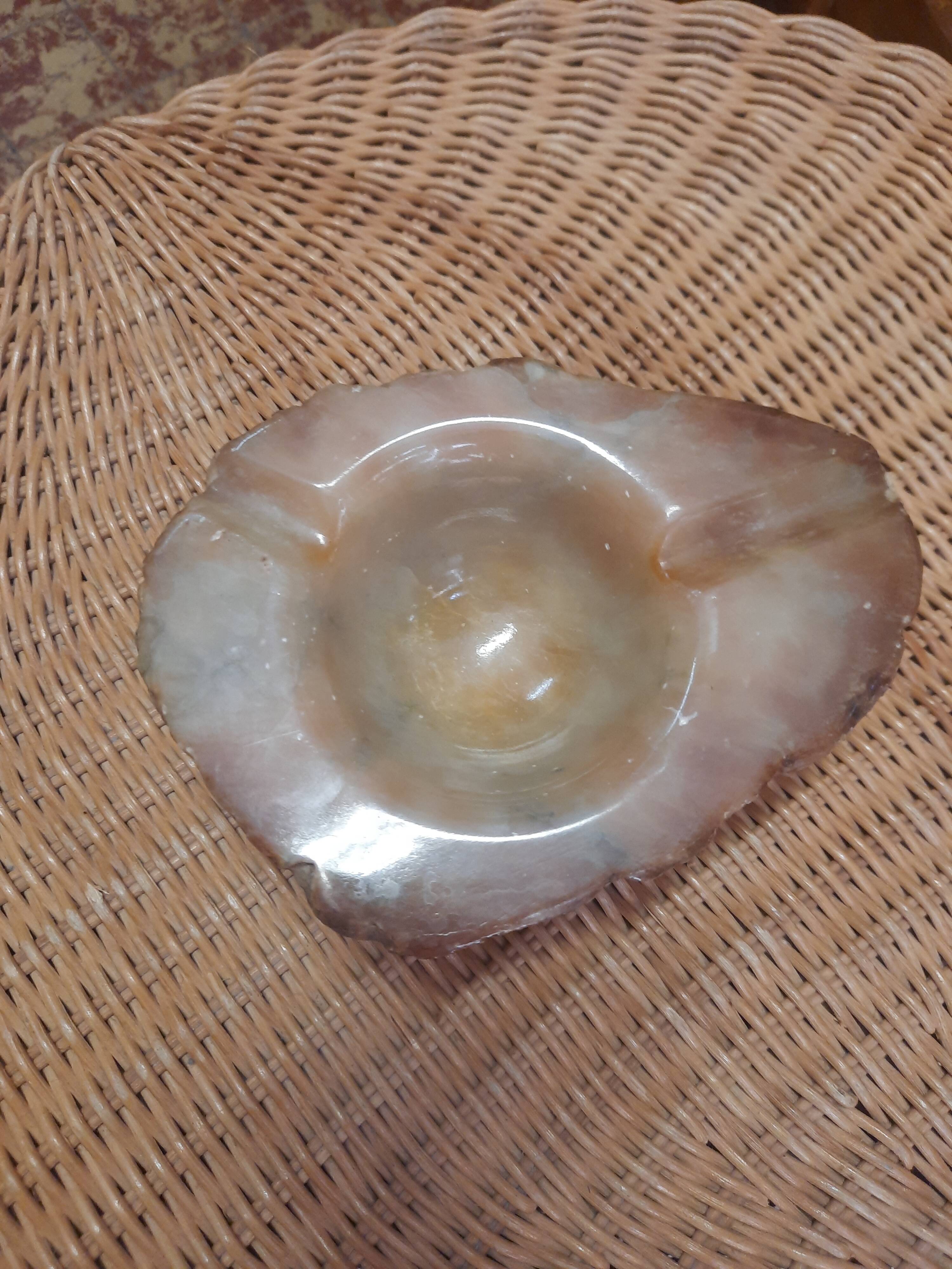 Cendrier en albâtre vintage