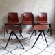 Set of 5 stackable 60s Pagholz chairs