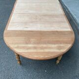 Table à manger ronde extensible à volets Louis Philippe XXème rénovée 260cm