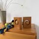 Constructivist wooden bookends